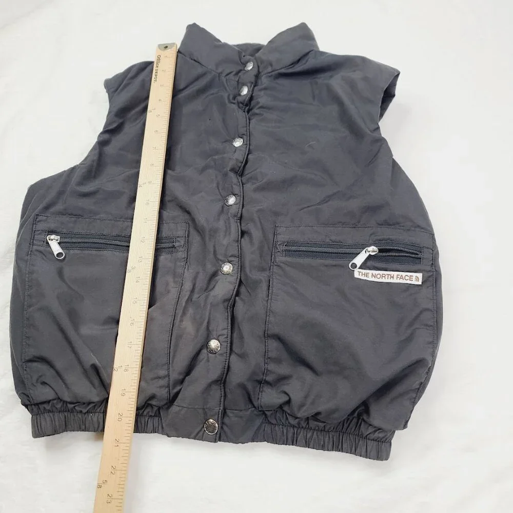 The North Face Men's‎ Black Sleeveless Dual Pocket Snap Fishing Puffer Vest Sz M